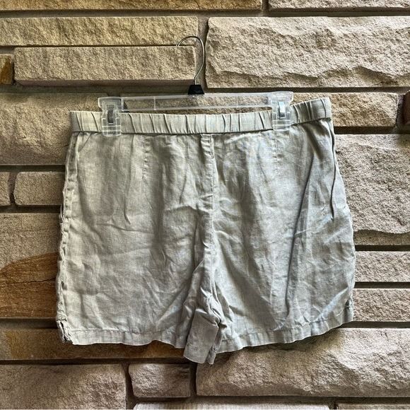 James Perse Canyon 100% Linen Button Up Shirt & Short Set Silt Pigment 2 Medium - Picture 11 of 12